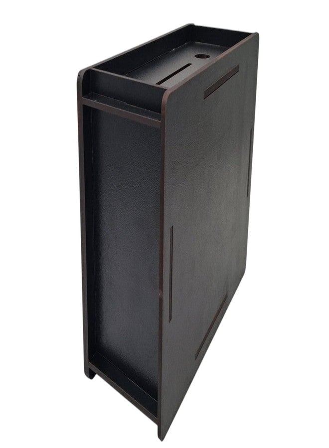 Nispruhay Wooden Money Piggy Bank Gullak Coin Box with Carved Design Savings Box Mini Bank Donation Box Smart Money Cash Coin Saving Box (Black Wooden) - Image 4